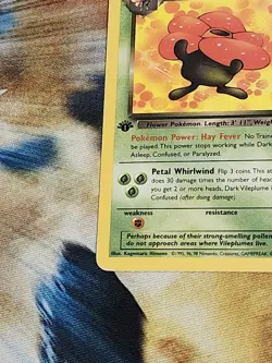 1999 Pokemon Team Rocket - Dark Vileplume 1st Edition Non-Holo 30/82 Rare LP - Image 5