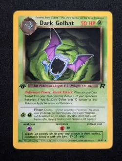 Dark Golbat 24/82 Team Rocket Pokemon NM 1st Edition - Image 1