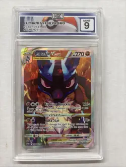 2023 Pokemon Lucario Vstar Promo #swsh291 HGC 9 (sb1) - Image 1