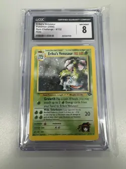 Pokemon CGC 8 NM / Mint Gym Challenge Holo Erika's Venusaur 4/132 - Image 2