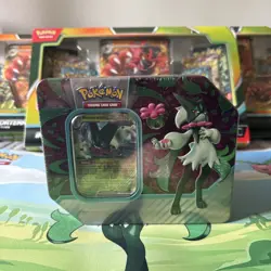 Pokemon TCG Meowscarada ex Collector Tin Factory Sealed Scarlet & Violet - Image 1