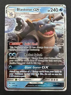 2019 Pokemon SM Unbroken Bonds 35/214 Blastoise GX - Image 1