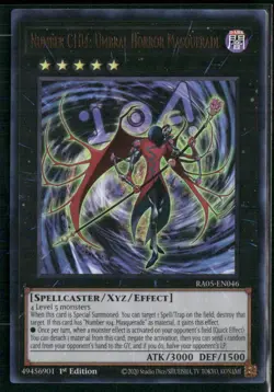 NUMBER C104: UMBRAL HORROR MASQUERADE (UR) RA05-EN046 YU-GI-OH 1ST EDITION NM/M - Image 1