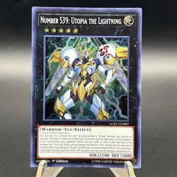 Yu-Gi-Oh! Number S39 Utopia The Lightning LCKC-EN087 1st Edition Secret Rare NM - Image 1