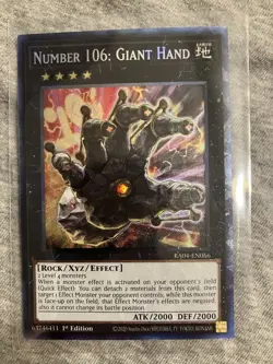 Yugioh Number 106: Giant Hand RA04-EN066 Prismatic Collector's Rare NM Presale - Image 1