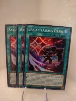 Yugioh! x3 Barian's Chaos Draw LED9-EN005 Super Rare 1st Ed Yu-gi-oh! 3x SET - Image 2