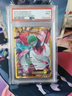 Pokemon Gardevoir EX Full Art Holo Secret Rare Card Steam Siege 2016 PSA 9 - Image 1