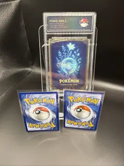 Pokemon Tauros Metal Card Non-TCG Fan-Art Custom Slab +2 Real TCG Tauros Cards - Image 2