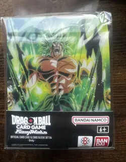 DRAGON BALL SUPER FUSION WORLD OFFICIAL CARD CASE & CARD SLEEVE 4 BROLY E-41 - Image 1