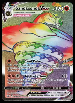 Sandaconda VMAX 206/198 Rainbow Rare Chilling Reign Pokemon Card - Image 1