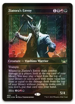 Ziatora's Envoy (Gilded Foil) #405 (NM) Streets New Capenna SNC Magic MTG - Image 1