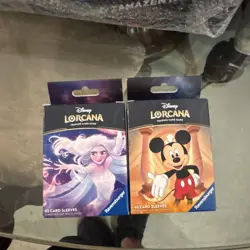 ✅ Disney Lorcana TCG The First Chapter 2 Pack Card Sleeves Elsa Mickey NEW - Image 1