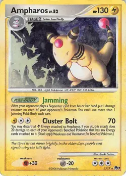 Ampharos 1/17 Rare POP Series 7 Pokemon Holo Heavily Played - Image 1