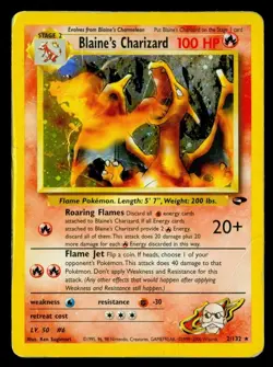 Pokemon TCG Blaine's Charizard 2/132 Holo Gym Challenge Holo - Fair Condition - Image 1