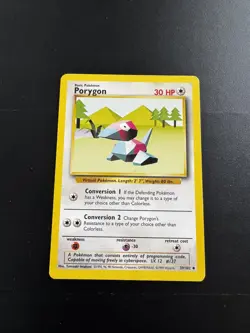 Pokemon Card - Porygon 39/102 Base Set Unlimited Uncommon Moderately Played - Image 1