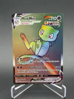 Mew VMAX 268/264 Rainbow Rare Fusion Strike Pokemon Near Mint - Image 1
