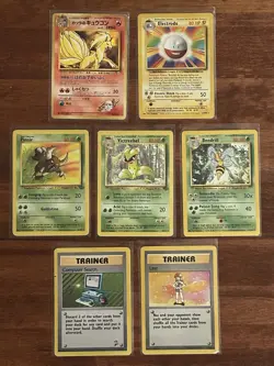 1999-2000 Pokemon TCG Vintage Mixed Lot WOTC All Rare Cards And All MP - Image 1