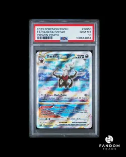 PSA 10 GEM MT Darkrai VSTAR GG50/GG70 Pokemon Crown Zenith Galarian Gallery - Image 1