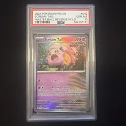 2025 POKEMON PRE EN PRISMATIC 042 SCREAM TAIL | REVERSE HOLO | PSA 10 - Image 1