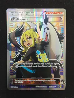 TCG POKEMON TRAINER DELINQUENT 98B/122 HOLO FULL ART - Image 1