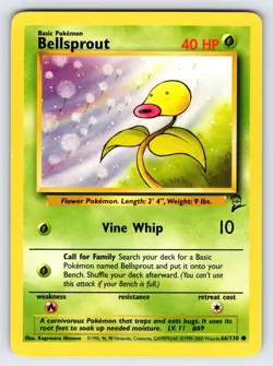 Bellsprout 66/130 Base Set 2 Pokemon Card TCG Vintage WOTC Common - Nm/Vlp - Image 1