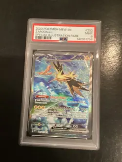 2023 Pokemon MEW EN Zapdos ex Special Illustration Rare #202 PSA 9 MINT - Image 1