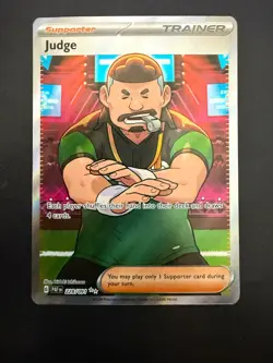 Judge 228/091 Ultra Rare Holo Pokemon Paldean Fates NM - Image 1