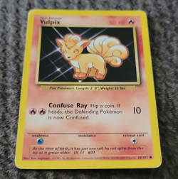 Pokemon TCG Vulpix 68/102 Base Set Common Regular EN Basic 50HP 1999 - Image 1