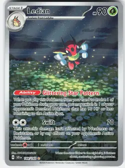 Pokemon Ledian 144/142 Illustration Rare Stellar Crown Pokemon Near Mint - Image 1