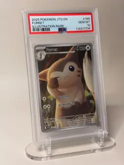 2025 Furret PSA 10 Pokemon Journey Together Illustration Rare 168/159 Full Art - Image 3