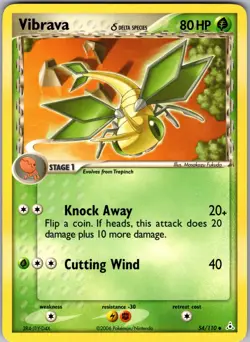Vibrava 54/110 Uncommon Holon Phantoms Pokemon Near Mint - Image 1