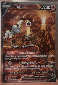 Entei V Pokemon TCG Crown Zenith: Galarian Gallery GG36/GG70 Ultra Rare - Image 1