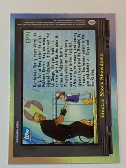 2000 Topps Pokemon TV #EP14 Electric Shock Showdown Silver Foil (C) - Image 2