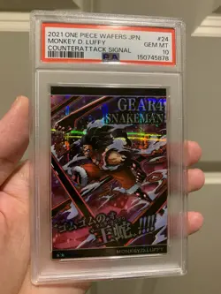 PSA 10 2021 ONE PIECE WAFERS JAPANESE COUNTERATTACK SIGNAL 24 MONKEY D. LUFFY - Image 1