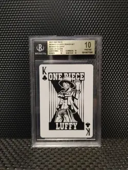 2023 One Piece Monkey D. Luffy Poker Set King Of Clubs BGS Pristine 10 - Image 1