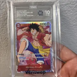 ONE PIECE ROMANCE DAWN OP01-024 MONKEY D. LUFFY TAG 10 GEM MINT - Image 1