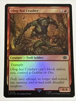 MTG Lord of the Rings Olog-hai Crusher Foil 0140 NM - Image 1