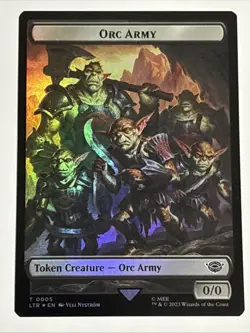 MTG Lord of the Rings Orc Army/Food Token Foil 0005/0010 NM - Image 1