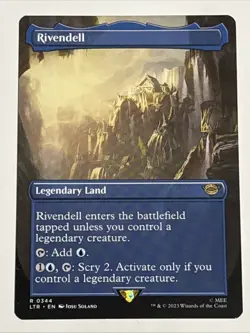 MTG Lord of the Rings Rivendell Borderless 0344 NM Rare - Image 1