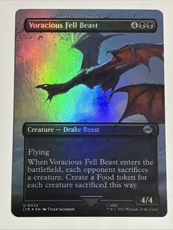 MTG Lord of the Rings Voracious Fell Beast Borderless Foil 0422 NM - Image 1