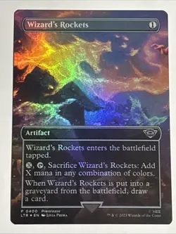 MTG Lord of the Rings Wizard's Rockets Borderless Foil 0400 NM - Image 1