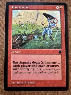 Magic The Gathering MTG EARTHQUAKE Portal Second Age NM Near Mint - Image 1