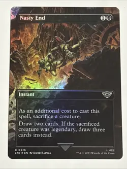 MTG Lord of the Rings Nasty End Borderless Foil 0416 NM - Image 1