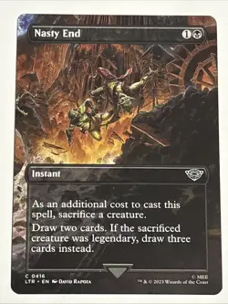 MTG Lord of the Rings Nasty End Borderless 0416 NM - Image 1