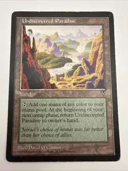 Wizards of the Coast Undiscovered Paradise MTG Visions Land Rare - Image 1