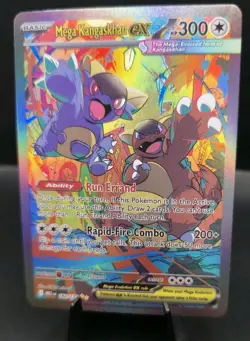 Pokemon Mega Kangaskhan CUSTOM Holofoil Display Card With Texture Mega Evolution - Image 1