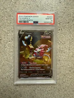 PSA 10 Hoopa V Crown Zenith Full Art Holo 2023 Pokemon GG53/GG70. NEW CERT - Image 1
