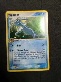 Vaporeon 6/17 Holo Rare POP Series 3 Pokemon HP/DMG - Image 1