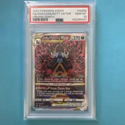 2023 Pokemon SWSH Crown Zenith GG52 Hisuian Samurott FA PSA 10 GEM MINT - Image 1