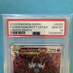2023 Pokemon SWSH Crown Zenith GG52 Hisuian Samurott FA PSA 10 GEM MINT - Image 2